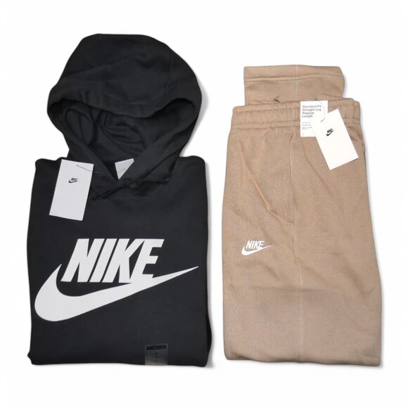 Nike Club Fleece Men's Sweatsuit 2 PC Matching NSW Fleece Tracksuit Size L, XL - Picture 1 of 13